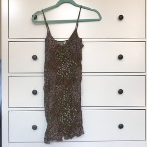 Green and pink floral sundress